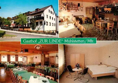 AK / Ansichtskarte  Muehlstetten Gasthof Zur Linde Gastraeume Zimmer Muehlstetten