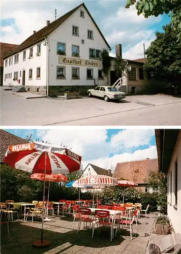 AK / Ansichtskarte  Linden_Rothenburg_Tauber Gasthof Linden Freiterrasse Linden_Rothenburg_Tauber