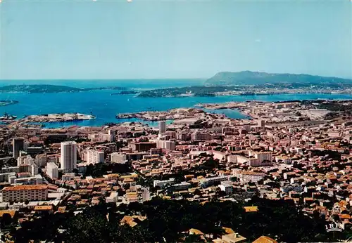 AK / Ansichtskarte  Toulon_-sur-Mer_83_Var Vue generale Au loin la Presquile de Saint Mandrier 