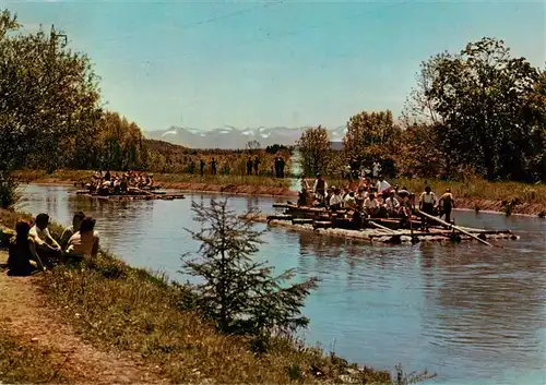 AK / Ansichtskarte  Muenchen Flossfahrt auf der Isar Muenchen