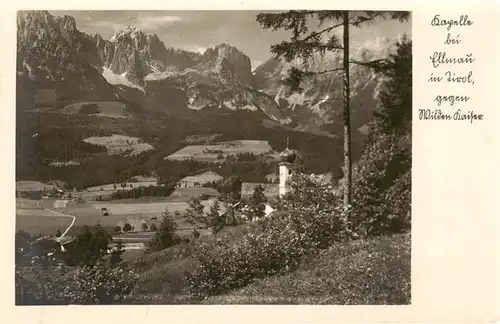 AK / Ansichtskarte  Ellmau_Elmau_Tirol_AT Kapelle mit Wildem Kaiser 