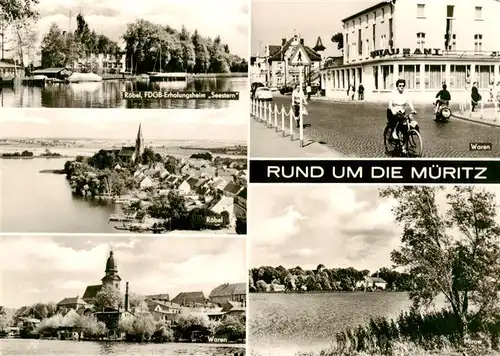 AK / Ansichtskarte  Waren_Mueritz Roebel FDGB Erholungsheim Seestern Panorama Waren Teilansichten Mirow Waren Mueritz