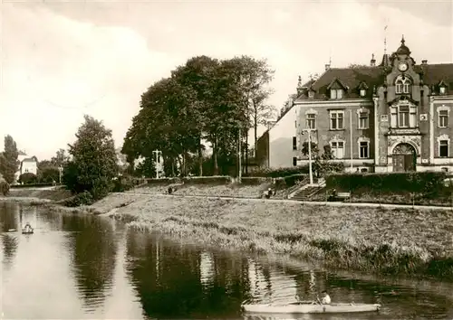 AK / Ansichtskarte  Grossenhain_Sachsen Seeufer mit FDJ Haus Grossenhain Sachsen