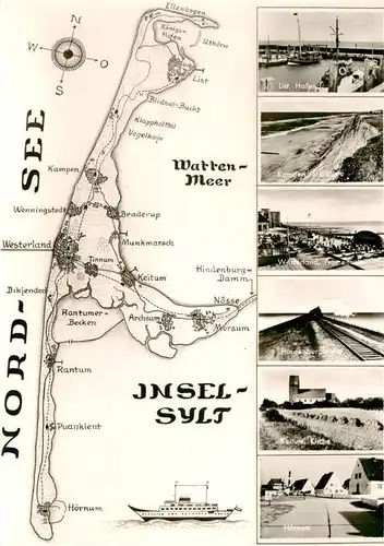 AK / Ansichtskarte  Insel_Sylt List Kampen Westerland Hindenburgdamm Keitum Hoernum Insel_Sylt