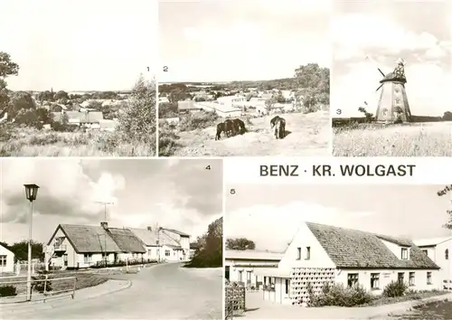 AK / Ansichtskarte  Benz_Usedom Blick auf Benz Windmuehle Ortsansicht Thurbruchklause Benz Usedom