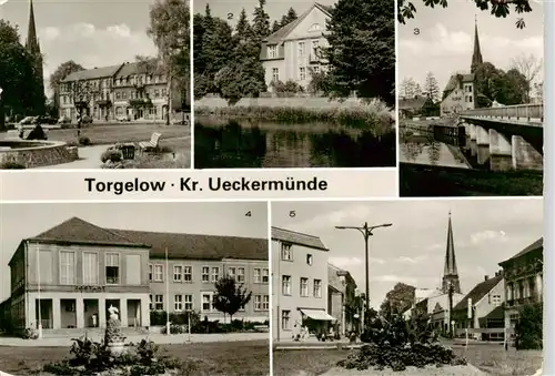 AK / Ansichtskarte 73897667 Torgelow Markt Kindergarten Ueckerbruecke Postamt Clara Zetkin Strasse Torgelow