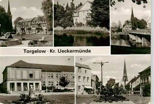 AK / Ansichtskarte  Torgelow Markt Kindergarten Ueckerbruecke Postamt Clara Zetkin Strasse Torgelow