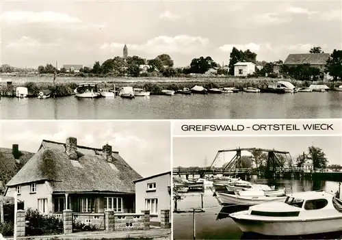 AK / Ansichtskarte  Wieck_Greifswald Panorama Inselhaus Bootsliegeplatz Wieck Greifswald