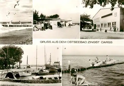 AK / Ansichtskarte 73897672 Zingst_Ostseebad Verkaufstrakt FDGB Erholungsheim Nordlicht Am Hafen Am Strand Zingst_Ostseebad