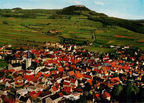 AK / Ansichtskarte 73897691 Staffelstein Fliegeraufnahme mit Staffelberg Staffelstein