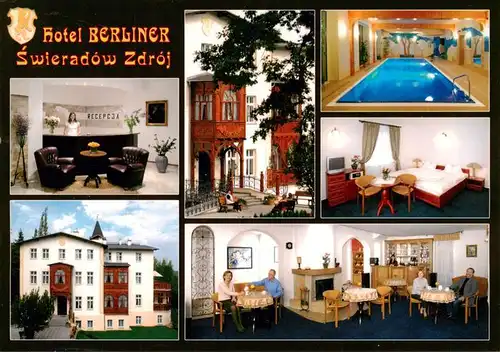 AK / Ansichtskarte 73897708 Swieradow_Zdroj_Bad_Flinsberg_PL Hotel Berliner Rezeption Erker Gastraeume Zimmer Hallenbad 