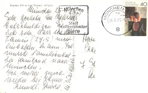 AK / Ansichtskarte  Rieden_Fuessen_Allgaeu Panorama 