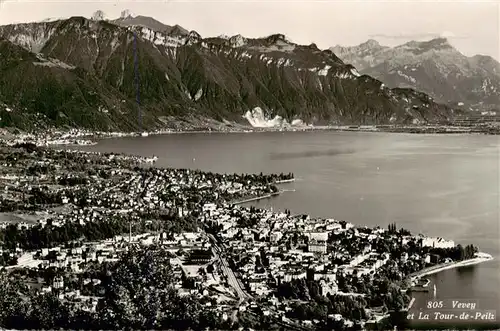 AK / Ansichtskarte  Vevey_VD et la Tour de Peilz Vevey_VD