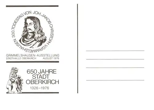 AK / Ansichtskarte  Oberkirch_Baden Grimmelshausen Ausstellung in der Stadthalle 1976 Oberkirch_Baden