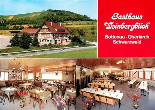 AK / Ansichtskarte  Bottenau Gasthaus Weinbergblick Gastraeume Bottenau