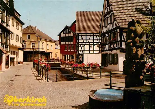 AK / Ansichtskarte  Oberkirch_Baden Bachanlagen mit Narrenbrunnen Oberkirch_Baden