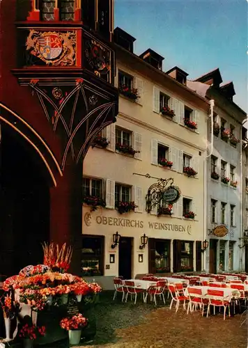 AK / Ansichtskarte  Freiburg_Breisgau Oberkirchs Weinstuben am Muensterplatz Freiburg Breisgau