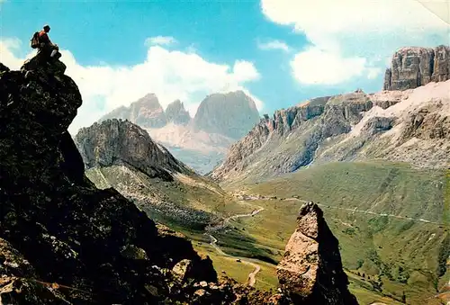 AK / Ansichtskarte  Passo_Pordoi_IT Strada delle Dolomiti Il Sassolungo 