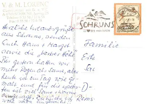 AK / Ansichtskarte 73897851 Schruns_Vorarlberg Haus Lorenc Schruns Vorarlberg