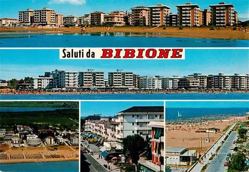 AK / Ansichtskarte 73897883 Bibione_IT Teilansichten Strand Promenade Fliegeraufnahme 