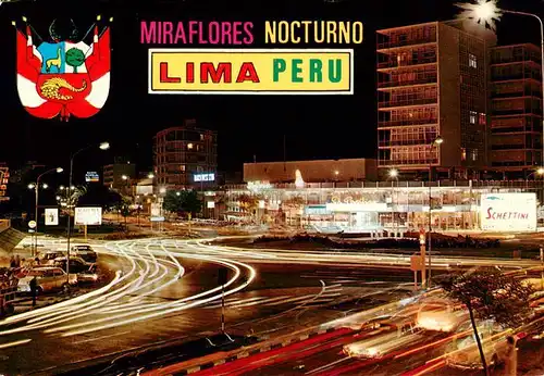 AK / Ansichtskarte 73897896 Lima__Peru Miraflores Nocturno 