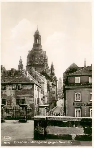 AK / Ansichtskarte  Dresden_Elbe Muenzgasse mit Neumarkt 