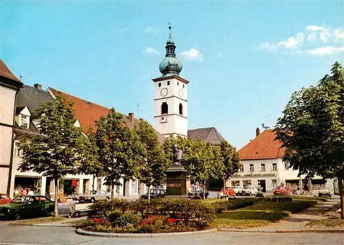 AK / Ansichtskarte 73898013 Tirschenreuth Ortspartie Kirche Tirschenreuth