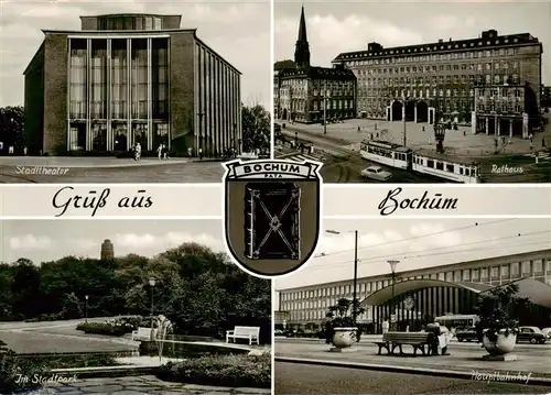 AK / Ansichtskarte  Bochum Stadttheater Rathaus Stadtpark Hauptbahnhof Bochum