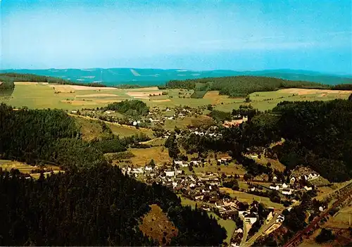 AK / Ansichtskarte  Lauenstein_Oberfranken Fliegeraufnahme mit Burghotel Lauenstein Lauenstein_Oberfranken