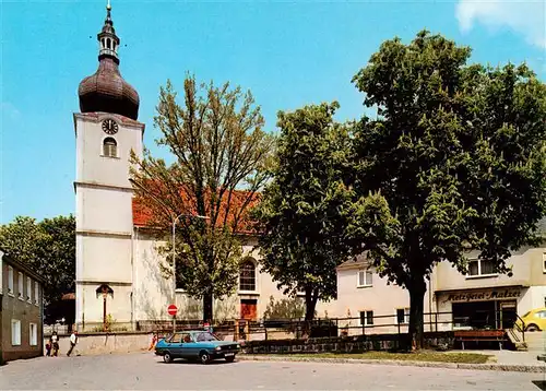 AK / Ansichtskarte 73898038 Konnersreuth_Oberpfalz Theres Neumann Platz mit Pfarrkirche Konnersreuth Oberpfalz