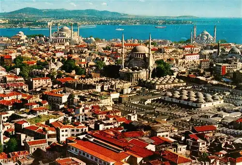 AK / Ansichtskarte  Istanbul_Constantinopel_TK St Sophia and the Bleue Mosque in the old city 