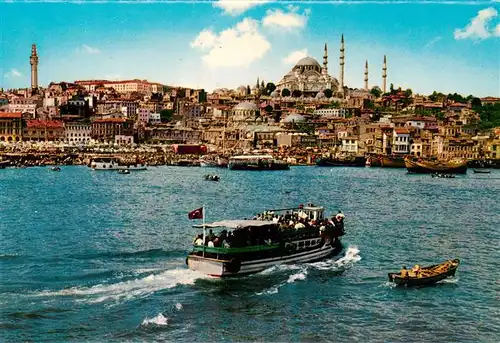 AK / Ansichtskarte 73898048 Istanbul_Constantinopel_TK The Golden Horn and the mosque of Soliman the Magnificent 
