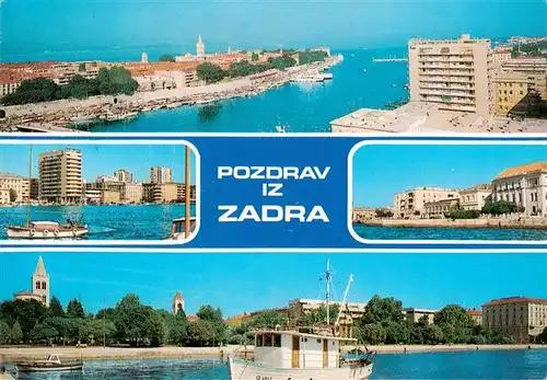 AK / Ansichtskarte 73898078 Zadar_Zadra_Zara_Croatia Fliegeraufnahme Teilansichten Fischkutter 