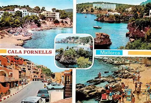 AK / Ansichtskarte  Cala_Fornells_Paguera_Mallorca_Islas_Baleares_ES Strandpartien Dorfstrasse Panorama 