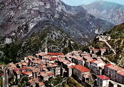 AK / Ansichtskarte  Sainte-Agnes__Nice_06 Le Village du Littoral Vue generale aerienne Dans le fond la Chaine Italienne 