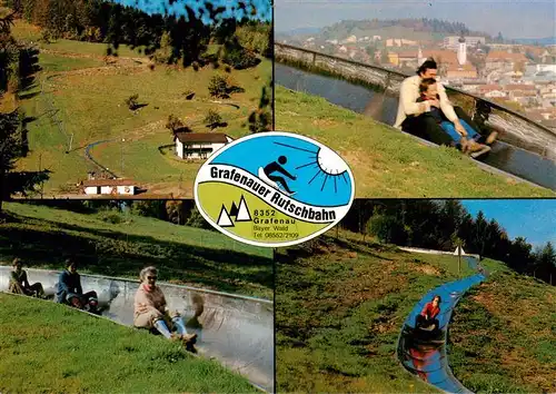 AK / Ansichtskarte  Grafenau_Niederbayern Grafenauer Rutschbahn Details Grafenau Niederbayern