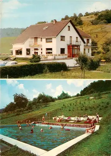 AK / Ansichtskarte 73898122 Frammersbach Haus Sonneck Pool Frammersbach