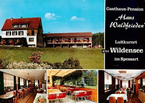 AK / Ansichtskarte 73898134 Wildensee_Unterfranken_Spessart_Eschau Gasthaus Pension Haus Waldfrieden Gastraeume 