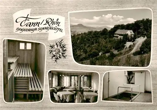 AK / Ansichtskarte 73898142 Tann_Rhoen Sanatorium Sonnenkueppel Sauna Gastraum Wessertreten Tann_Rhoen