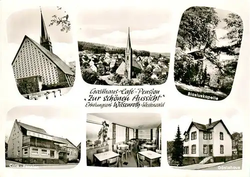 AK / Ansichtskarte 73898152 Wilsenroth_Dornburg Kath Kirche Panorama Blasiuskapelle Cafe Pension Gaestehaus 