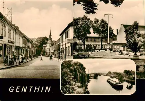 AK / Ansichtskarte 73898156 Genthin Ernst Thaelmann Strasse Ernst Thaelmann Platz Am Plauer Kanal Genthin