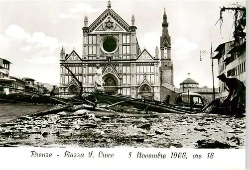 AK / Ansichtskarte  Firenze_Florenz Piazza San Croce Novembre 1966 ore 16 