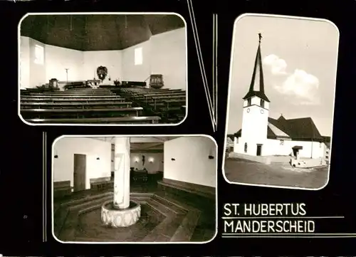 AK / Ansichtskarte 73898162 Manderscheid_Eifel St Hubertus Kirche Inneres Brunnen Manderscheid Eifel