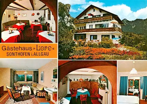 AK / Ansichtskarte 73898163 Sonthofen__Oberallgaeu Gaestehaus Lore Gastraeume Zimmer 