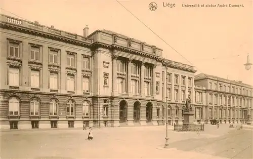 AK / Ansichtskarte  Liege_Luettich Universite et statue Andre Dumont Liege Luettich