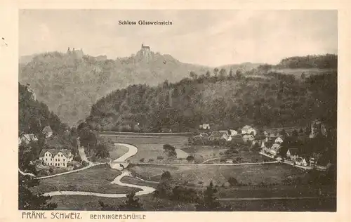 AK / Ansichtskarte  Behringersmuehle_Goessweinstein Schloss Goessweinstein Panorama 