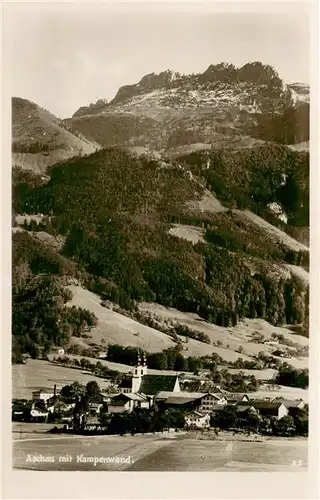 AK / Ansichtskarte  Aschau_Chiemgau mit Kampenwand Aschau Chiemgau