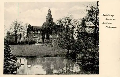 AK / Ansichtskarte  Recklinghausen__Westfalen Anlagen am Rathaus 