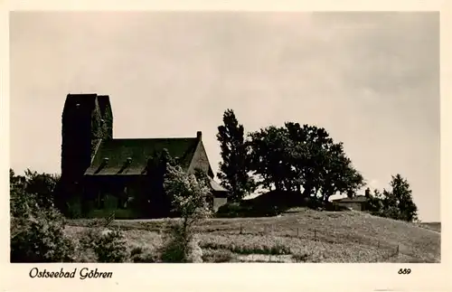 AK / Ansichtskarte  Goehren__Ostseebad_Ruegen Blick zur Kirche Handabzug 