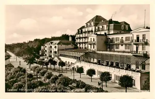 AK / Ansichtskarte 73898260 Heringsdorf__Ostseebad_Usedom Kuranlagen mit Hotel Kaiserhof Atlantic 